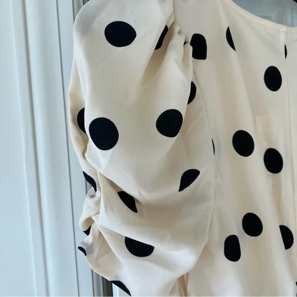 NWT 2 For 1 A New Day High Low Ruched Sleeve Dress 1 Polkadot & 1 Purple Flower - Picture 14 of 15